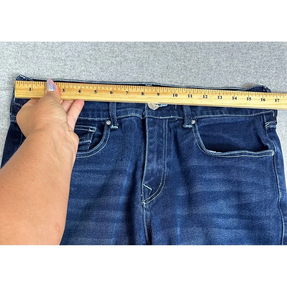 True Religion Geno Relaxed Slim Jeans Mens 33x30  Blue Flap Pocket Stretch Denim
